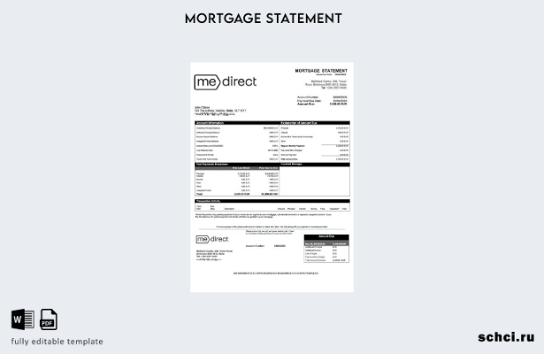 цифровая загрузка выписки по ипотеке Malta MeDirect Bank в формате Word и PDF ша